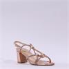 Una Healy Dilemma Strappy Block Heel - Rose Gold Sparkle